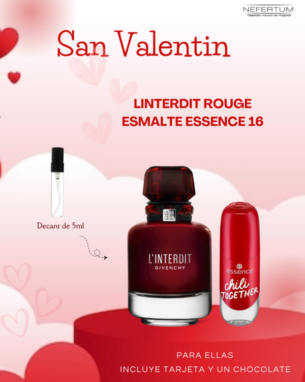 Decant Linterdit Rouge + Esmalte Essence